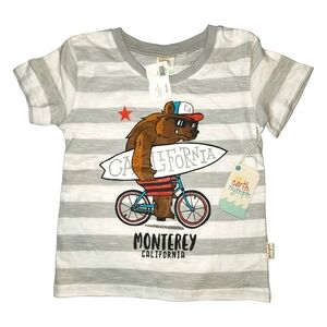 Earth Nymph Monterey California Bear Surf Kid Tee T-shirt child kid toddler 3 4